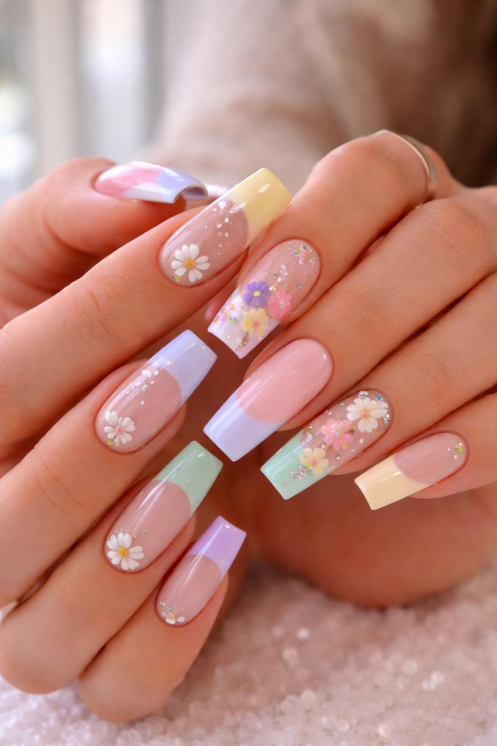 discover fresh and trendy spring coffin nails that beautifully blend elegance and style. embrace the season with chic nail designs perfect for a modern look.