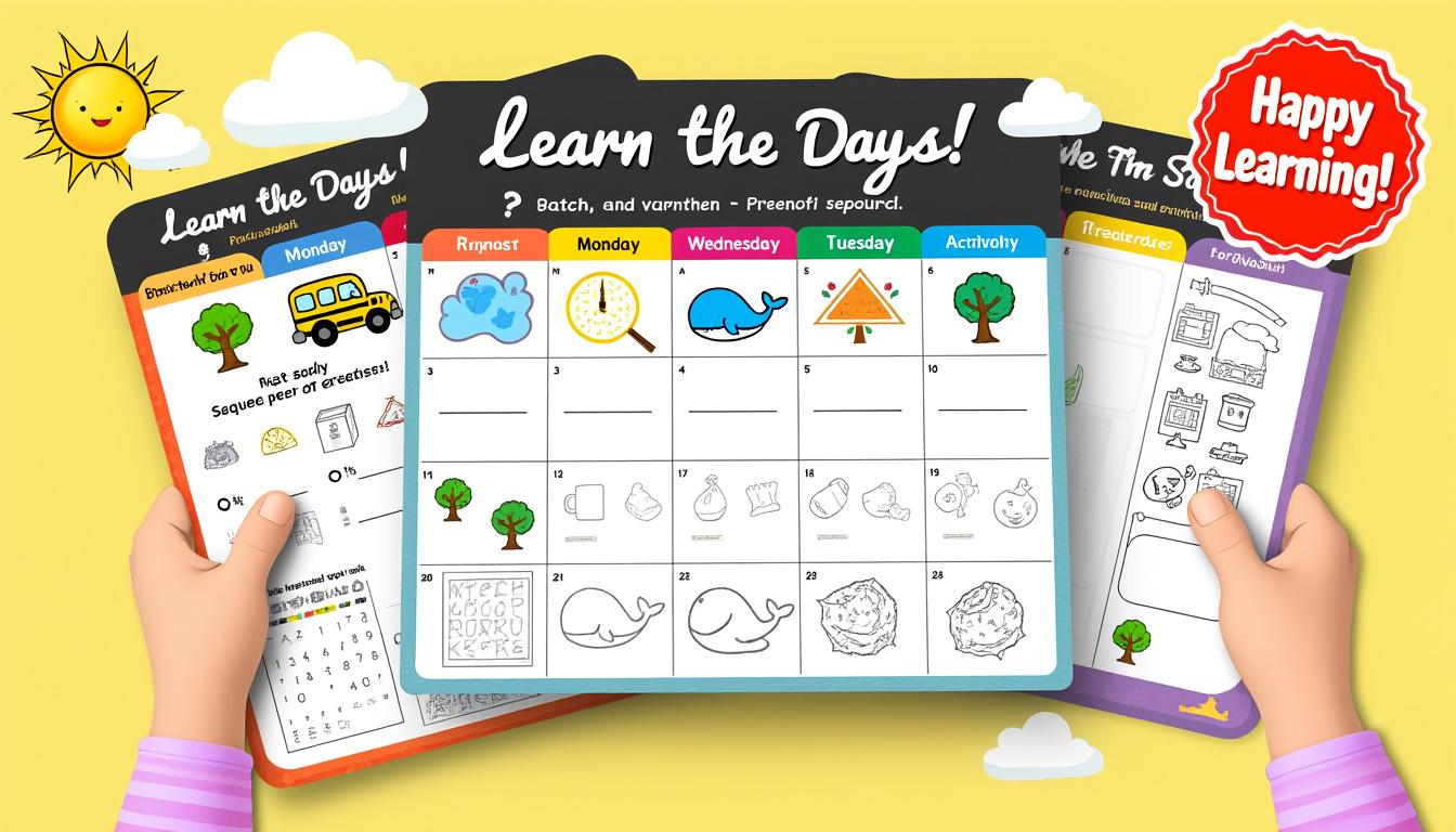 descubre una hoja de actividades educativa y divertida para aprender los días de la semana en español, ideal para estudiantes de todas las edades.