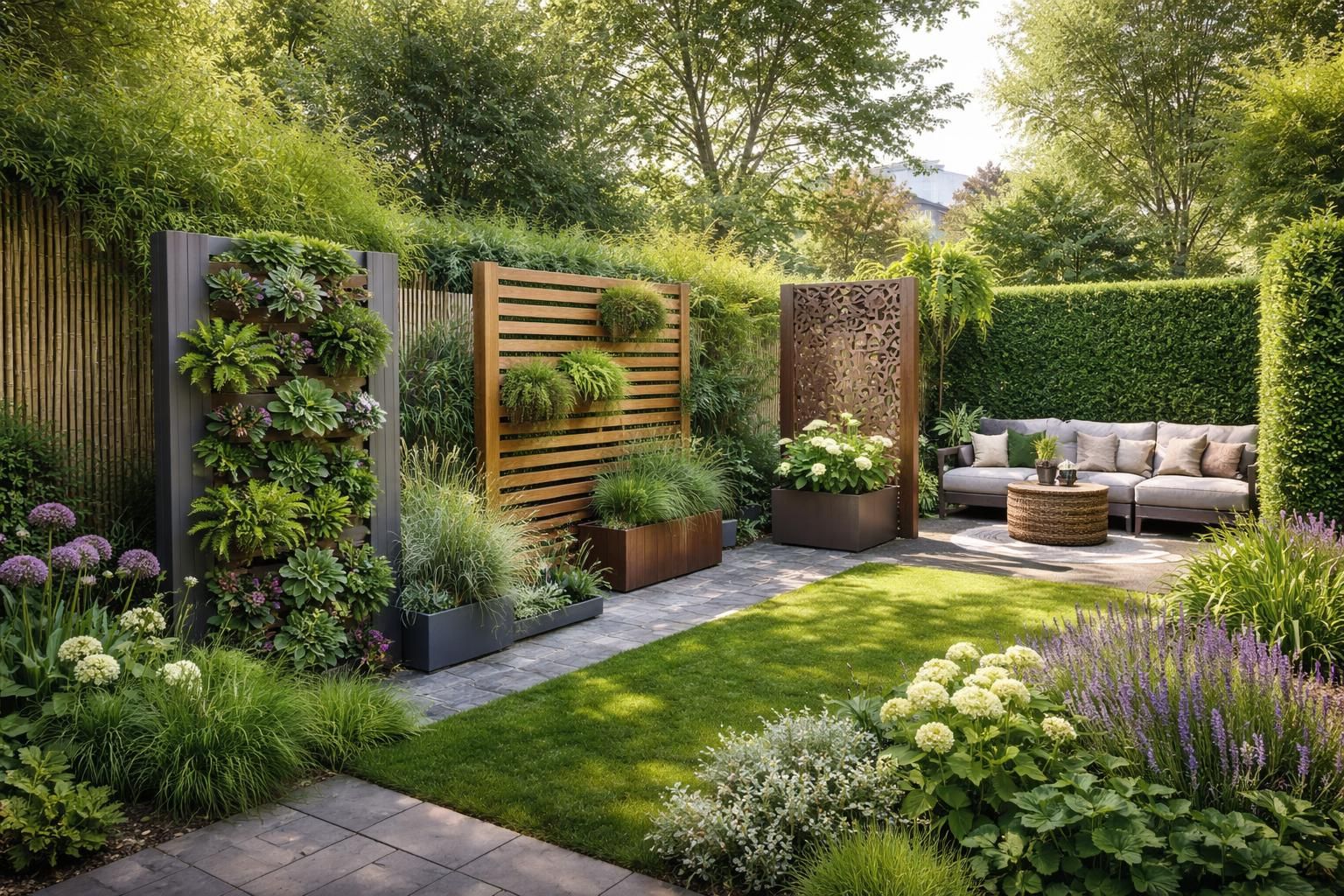 entdecken sie innovative ideen für einen kreativen sichtschutz im garten, die privatsphäre und stil perfekt verbinden.