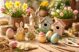 Kreative Osterdeko aus Holz selbst gestalten