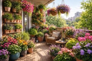 Kreative Pflanzenideen für einen blühenden Balkon