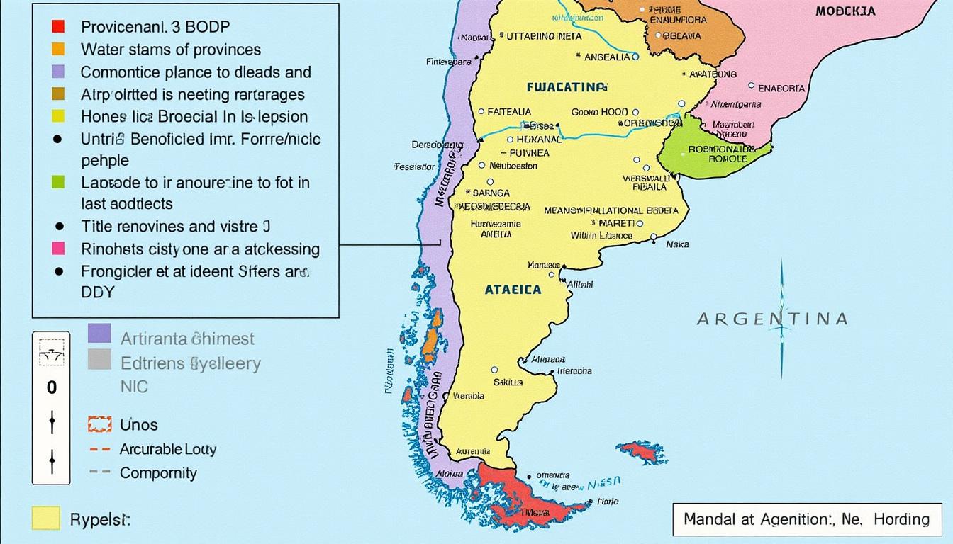 explore um mapa político detalhado da argentina, apresentando todas as divisões administrativas para melhor compreensão geográfica e estrutura governamental.