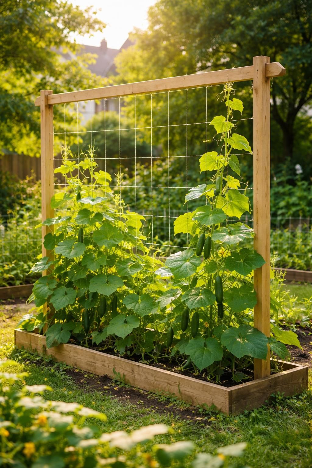 praktische anleitung zum bau einer eigenen gurkenrankhilfe – schritt-für-schritt-tipps für gartenliebhaber.