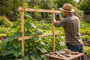 Praktische Anleitung: So bauen Sie Ihre eigene Gurkenrankhilfe