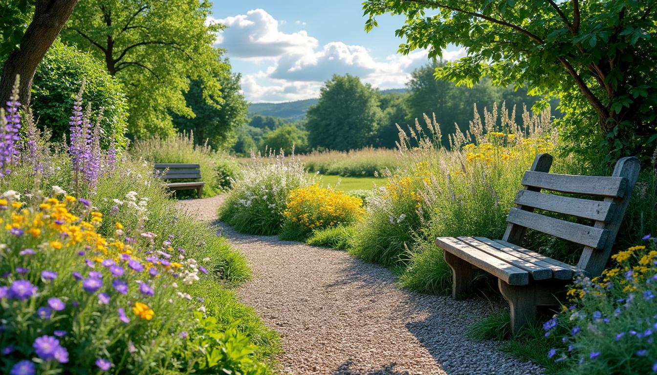 plongez dans une évasion bucolique et explorez la beauté apaisante des jardins champêtres, où nature et sérénité se rencontrent.