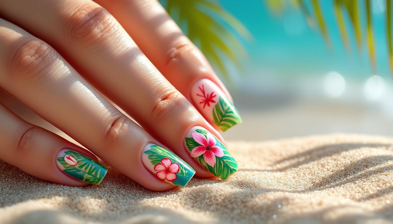 découvrez une palette éclatante de couleurs tropicales pour sublimer vos ongles et apporter une touche vibrante à votre style.