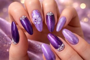 Stunning Purple Nail Art Ideas for Prom Night