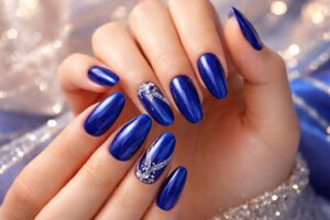 Stunning Royal Blue Nails for Your Perfect Prom Night