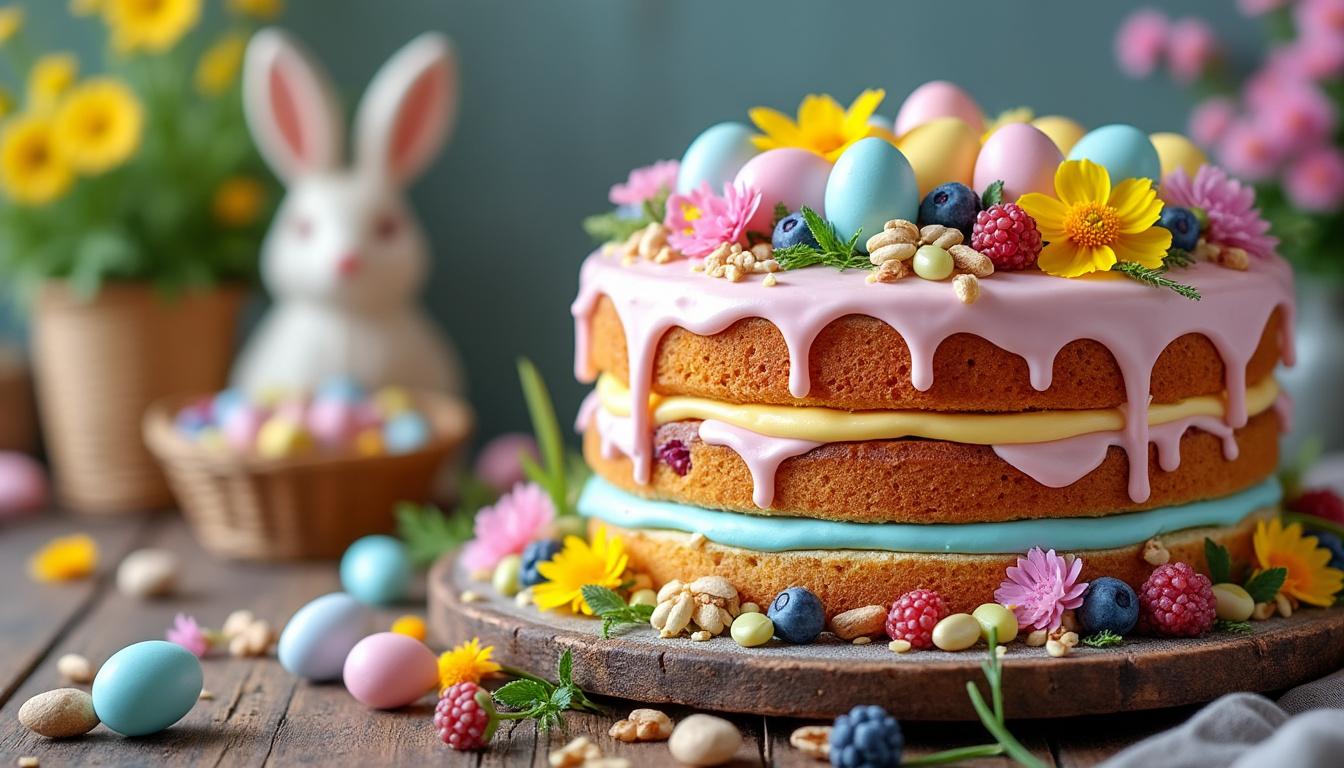 découvrez un gâteau de pâques inédit qui ravira vos papilles et surprendra vos invités par ses saveurs originales et gourmandes.